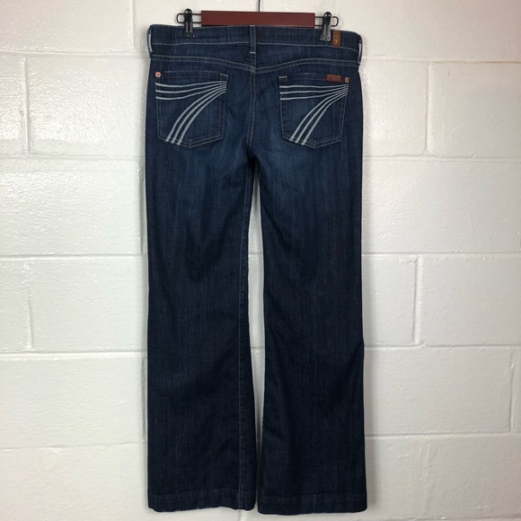 7 For All Mankind Denim - 7 For All Mankind Dojo Flip Flop Jeans Wide Leg 30